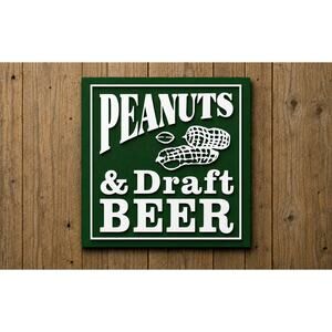 Peanuts and Draft Beer Sign Boston Massachusetts Baseball Red Sox Fenway Park